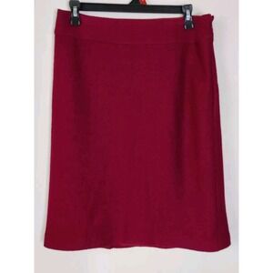 Banana Republic Pencil‎ Skirt Size 6 Double Slit Side Zip Red/Raspberry